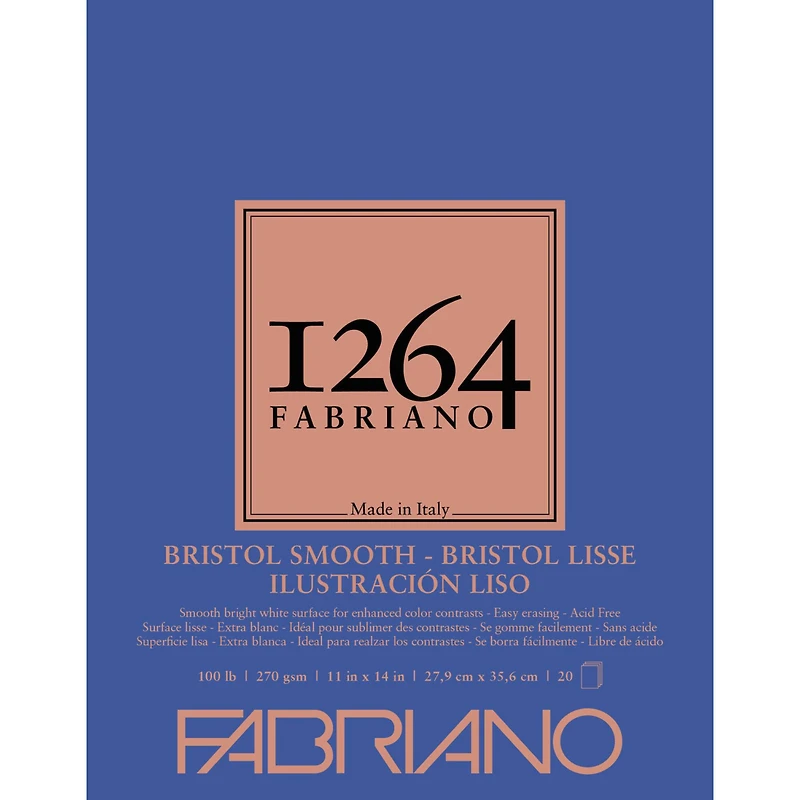 Fabriano® 1264 Smooth Bristol Pad