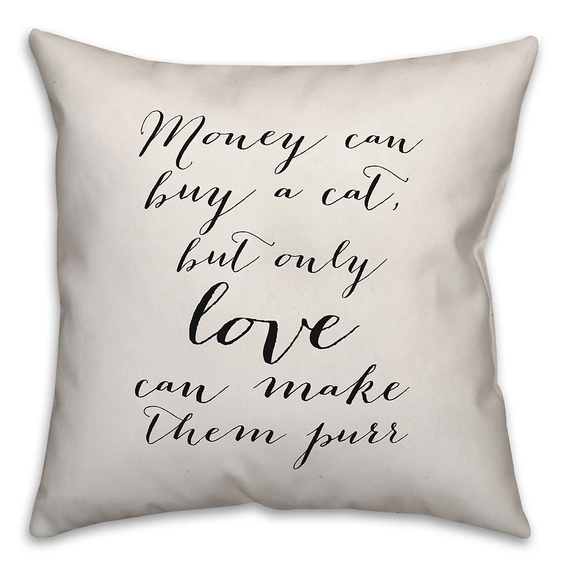 Money Can Buy a Cat Throw Pillow