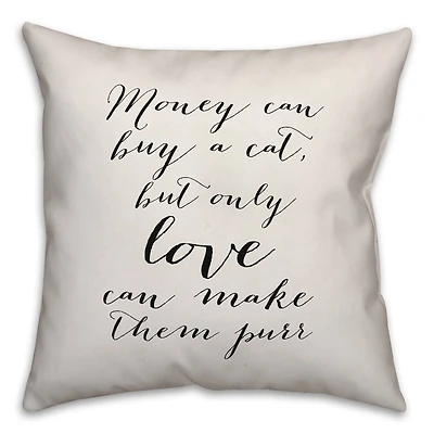 Money Can Buy a Cat Throw Pillow
