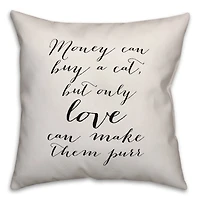 Money Can Buy a Cat Throw Pillow