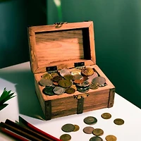Treasure Chest of 50 Coins From Around the World