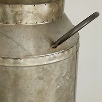 Rustic Gray Milk Can Planter Set