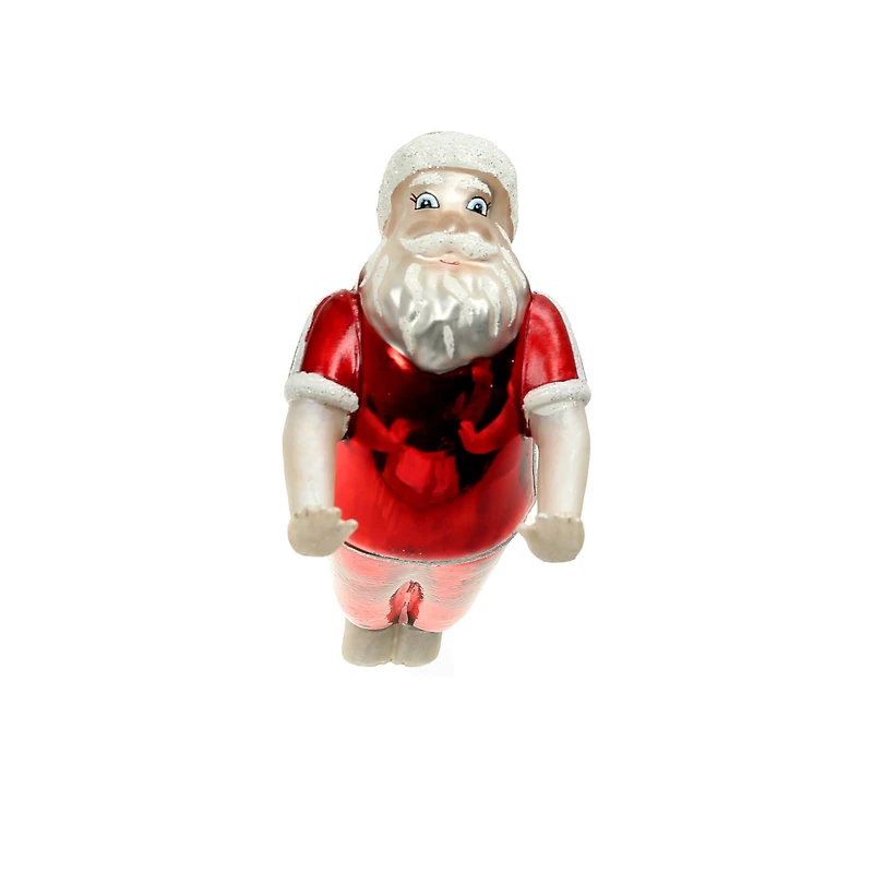 5" Yoga Santa Glass Ornament by Ashland®