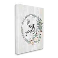 Stupell Industries Be Our Guest Floral Wreath Wall Art