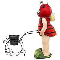 Design Toscano 19.5" Polly the Lady Bug Fairy Garden Helper Statue