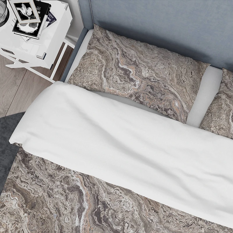 Designart 'Onyx Travertine Tile' Mid-Century Modern Bedding Set