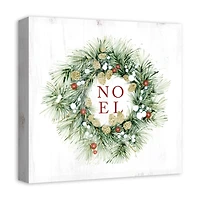 Christmas Wreath Noel Canvas Wall Art