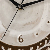 Hello Honey® Brown & White Night Sky Embossed Stoneware Clock