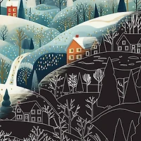 Brea Reese™ 9" x 12" Winter Village Scratch Art Paper Pad