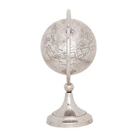 The Novogratz 13" Silver Aluminum Glam Globe