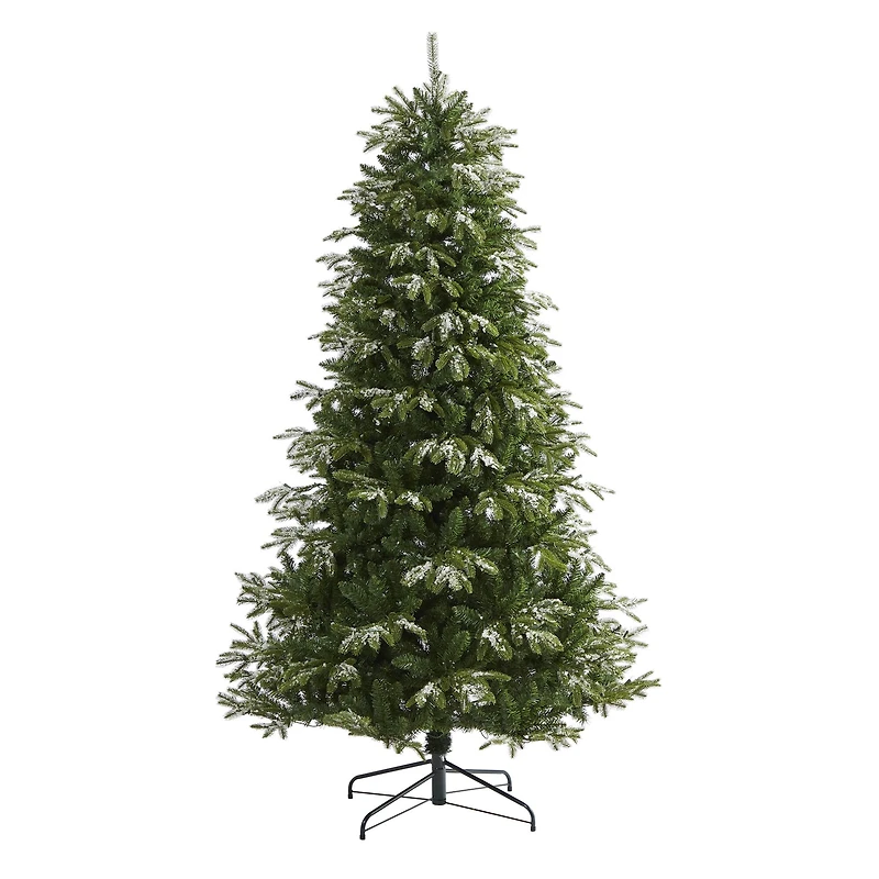 7ft. Pre-Lit Snowed Grand Teton Artificial Christmas Tree with Clear LED Lights