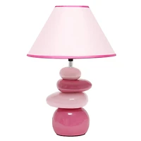Creekwood Home Priva Pink 17.25" Stacking Stones Table Lamp
