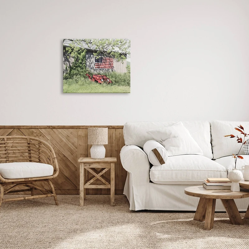 Stupell Industries Americana Lush Country Greenery Canvas Wall Art