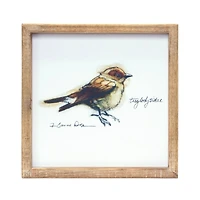 9.5" Framed Bird Print Set, 4ct.