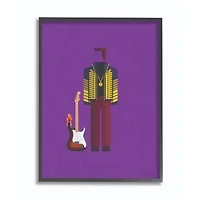 Stupell Industries Jimi Hendrix Fashion Design Black Framed Wall Art