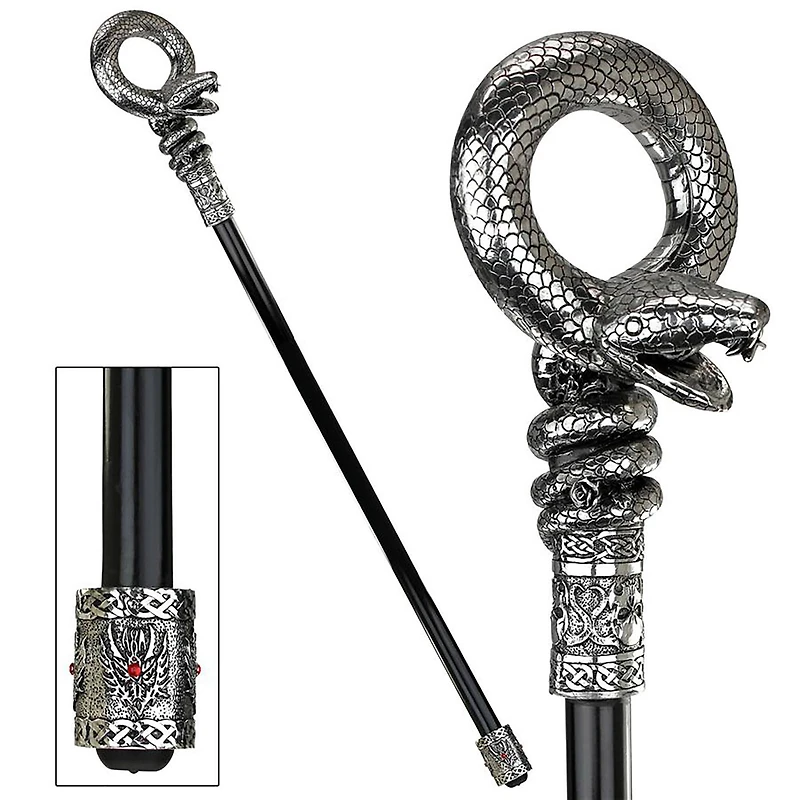 Design Toscano Dragonsthorne Collection 41" Medusa's Snake Walking Stick