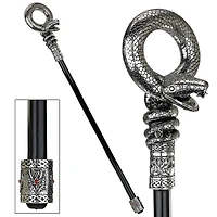 Design Toscano Dragonsthorne Collection 41" Medusa's Snake Walking Stick