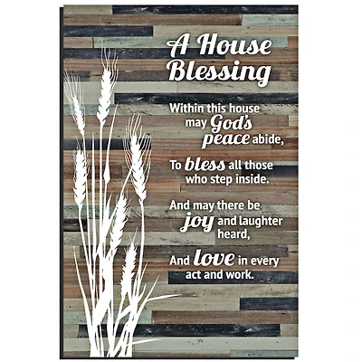 House Blessing Wood Plaque Easel