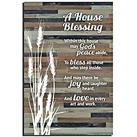House Blessing Wood Plaque Easel