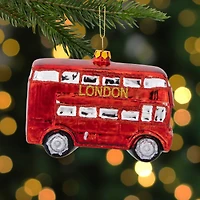 4.5" Red Double Decker London Tour Bus Christmas Ornament