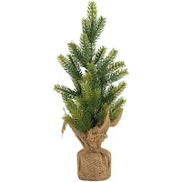 10.5", 15", & 18" Unlit Pine Artificial Christmas Tree with Burlap Base Set