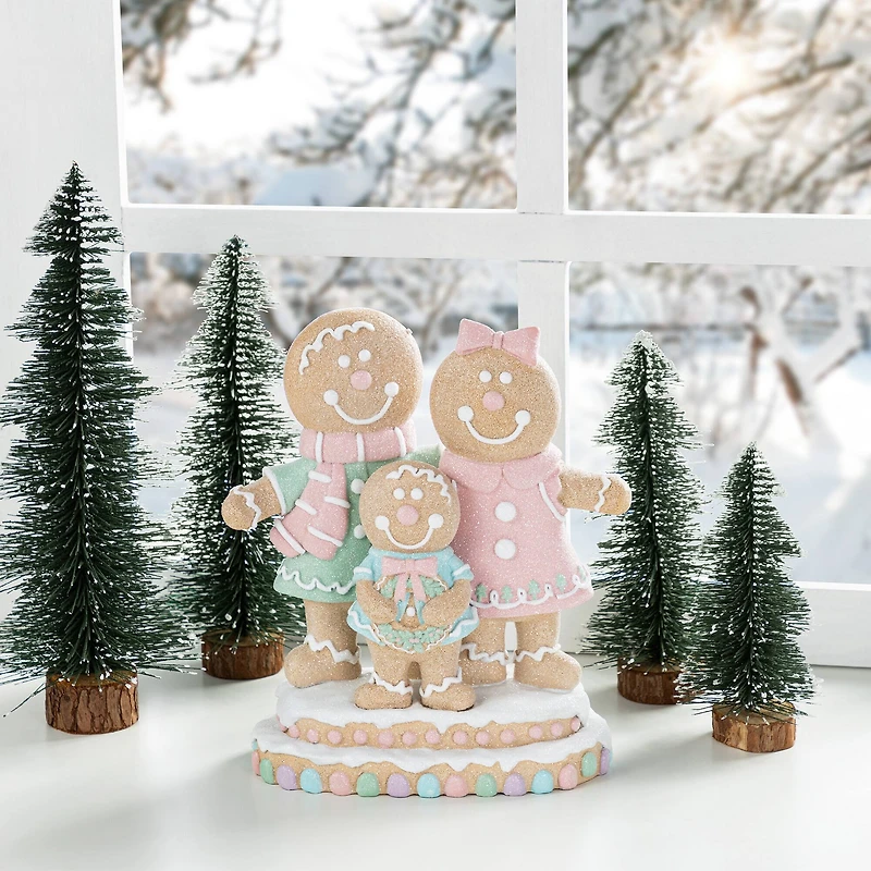 Glitzhome® 10.25" Resin Christmas Gingerbread Man Family Table Decor