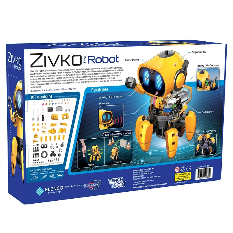 Elenco® TEACH TECH™ Zivko the Robot Kit