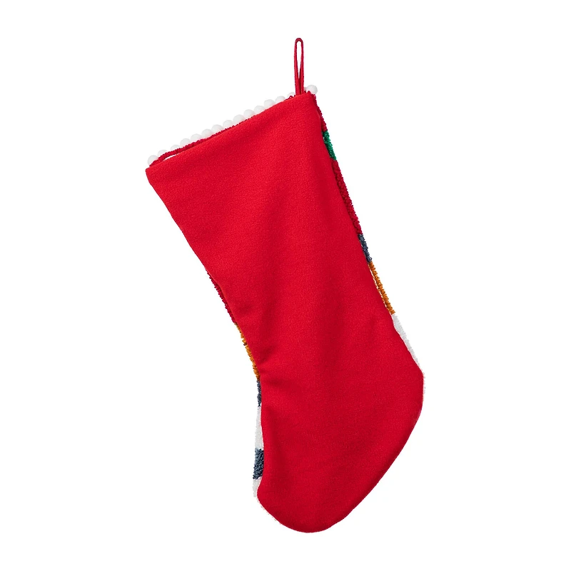 Glitzhome® 21"L Hooked Christmas Gingerbread Man Stocking