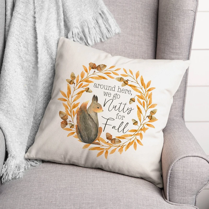 Nutty For Fall Throw Pillow
