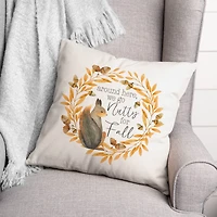 Nutty For Fall Throw Pillow