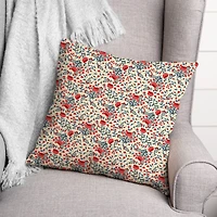 Patriotic Florals Throw Pillow