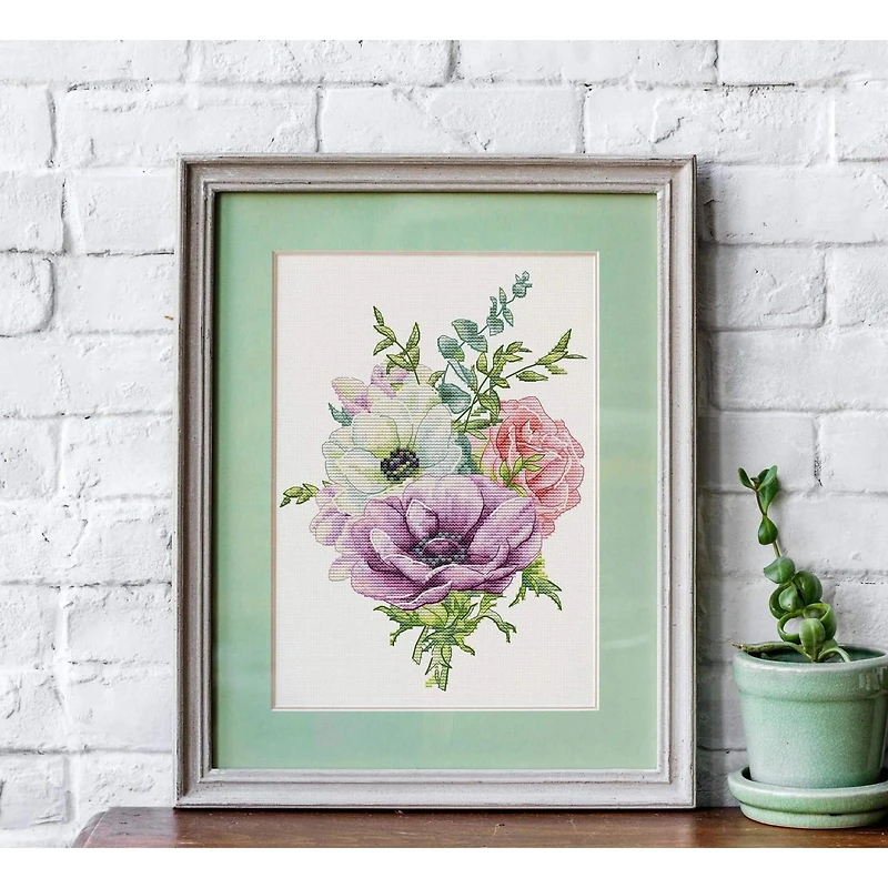 Luca-S Anemone Counted Cross Stitch Kit