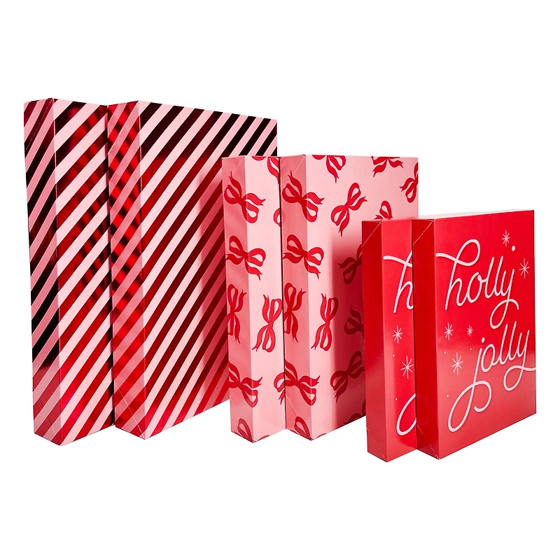 Holly Jolly Folded Gift Boxes Set by Celebrate It™