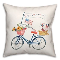 USA Bike Throw Pillow