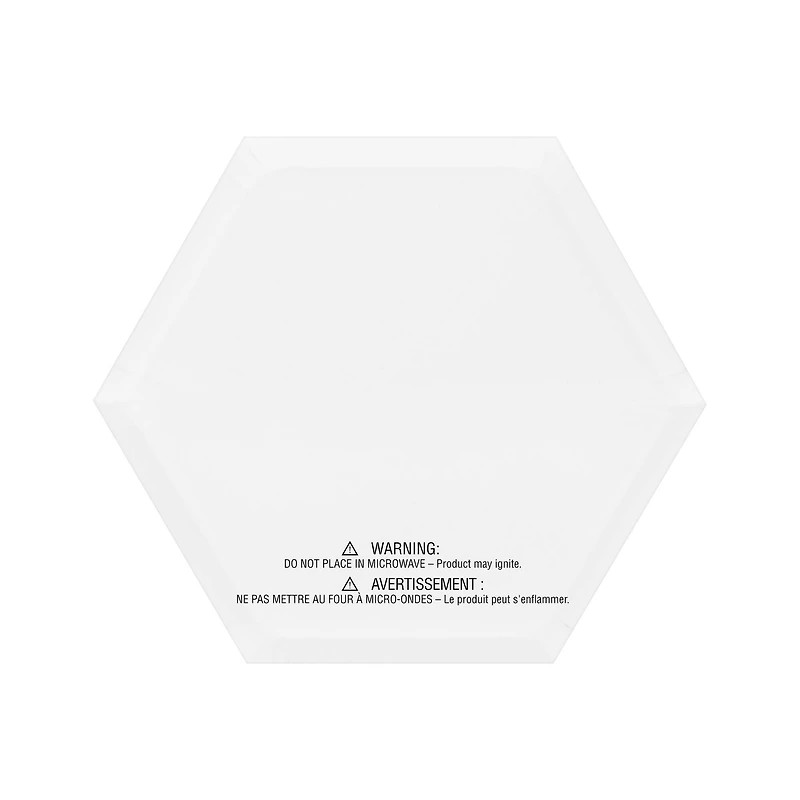 7.5" Metallic Grid Hexagon Paper Plates by Celebrate It