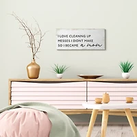 Stupell Industries Funny Became A Mom Phrase Charming Family Design Canvas Wall Art