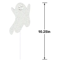 10.25" White Glitter Ghost Pick by Ashland®