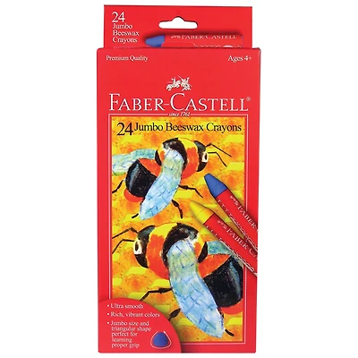 Faber-Castell® 24 Color Jumbo Beeswax Crayon Set
