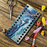 Wonderland Crafts Blue Water Waves Thread Organizer
