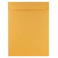 JAM Paper 9" x 12" Brown Kraft Manila Open End Envelopes, 100ct.