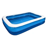 Pool Central® 10ft. Blue and White Inflatable Rectangular Swimming Pool