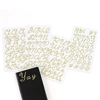 Gold Puffy Hand Letter Stickers by Recollections™