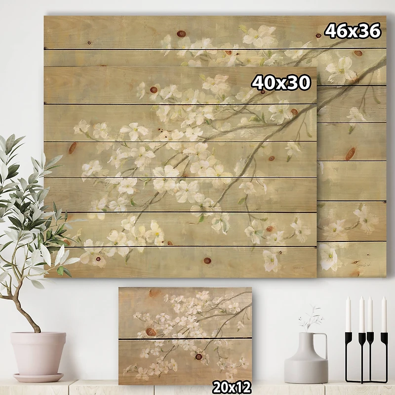Designart - Dogwood in Spring Neutral