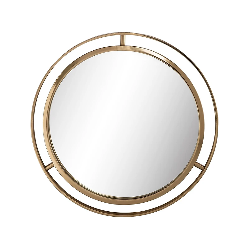 Glitzhome® 24" Deluxe Round Gold Mirror