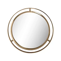 Glitzhome® 24" Deluxe Round Gold Mirror