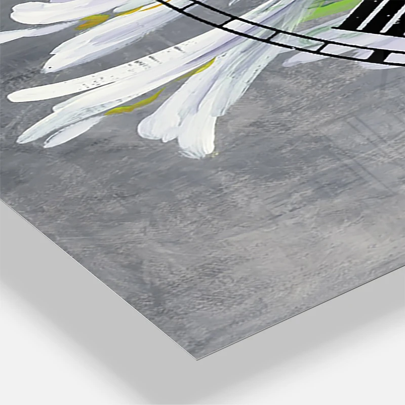 Designart 'Flower Cleome Splash I Traditional Multipanel Wall Clock