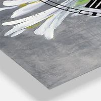 Designart 'Flower Cleome Splash I Traditional Multipanel Wall Clock