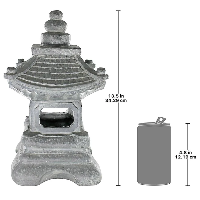Design Toscano 13.5" Chengdu Pagoda Lantern Statue, 2ct.