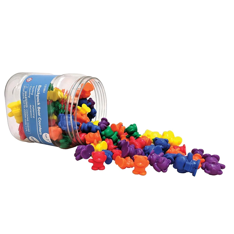 Edx Education® Assorted Backpack Bear Counters, 96ct.