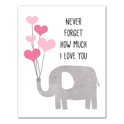Never Forget How Much I Love You Canvas Wall Art